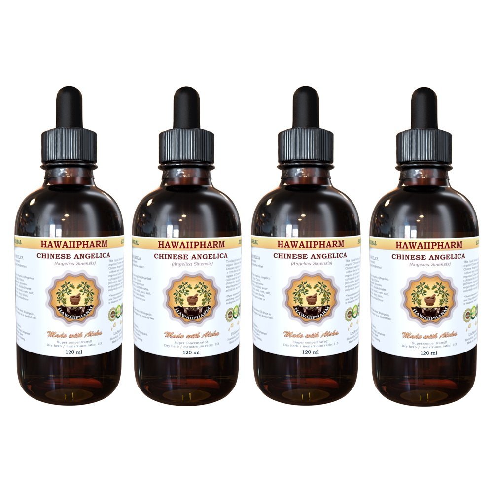 Dong Quai Liquid Extract, Organic Chinese Angelica (Angelica sinensis) Dried Root Tincture Supplement 4x4 oz