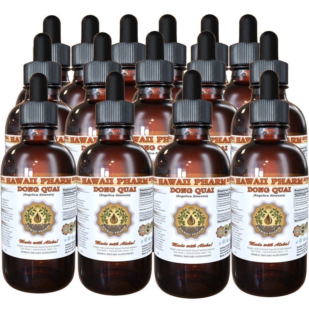 Dong Quai Liquid Extract, Organic Chinese Angelica (Angelica sinensis) Dried Root Tincture Supplement 15x4 oz