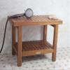 AquaTeak (Fully Assembled The Original 24" Grate Teak Shower Bench with Shelf view 2