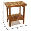AquaTeak (Fully Assembled The Original 24" Grate Teak Shower Bench with Shelf view 3