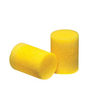 Nasco - Yellow PVC Foam Uncorded Earplugs, Box of 200 Pairs