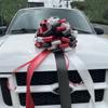 Fully Assembled Large Car Bow, 16" Wide - Red, Black and White, Front Door Decoration, Christmas, Gift Bow, Birthday, School Dance, Gift Bow, Presents, Car Bow, Valentine's Day view 1