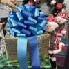 Large Royal Blue Turquoise 16" Car Gift Bow - Front Door Decoration, Baby Shower, Birthday, Father's Day, Fundraiser, Christmas, Easter view 1