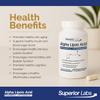 Superior Labs Alpha Lipoic Acid 600 mg Capsules, Pure Non-GMO ALA, High Absorption, Nerve Support, Healthy Circulation and Nerve Response, Healthy Aging Antioxidant, 120 Veg Caps, 4-Month Supply view 3