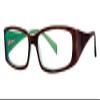 Calabria Splash 52 Designer Reading Glasses in Tortoise Green ; +1.25 view 1