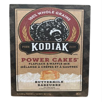 Kodiak Cakes Power Cakes: Flapjack and Waffle Mix Whole Grain Buttermilk, 24 Ounce (Pack of 3)