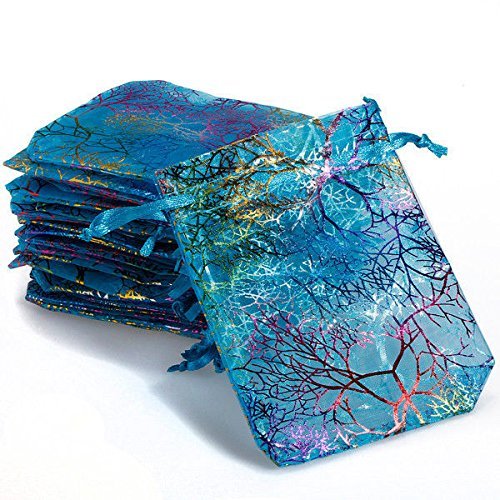 100 Pcs 12x9cm Coralline Organza Jewelry Wedding Gift Bag Good Crafted DIY Ideas