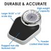 Salter Pro-Helix Professional Oversized Bathroom Scale with Black Vinyl Anti-Slip Bath Mat, 400 LB Capacity, Analog Scale, 18.25" x 13.0" Black/White view 2