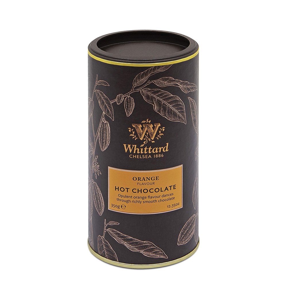Whittard of Chelsea - Orange Flavor Hot Chocolate - Milk Chocolate Mix, Vegetarian, Vegan Friendly, Baking Cocoa (350g, 1ct)