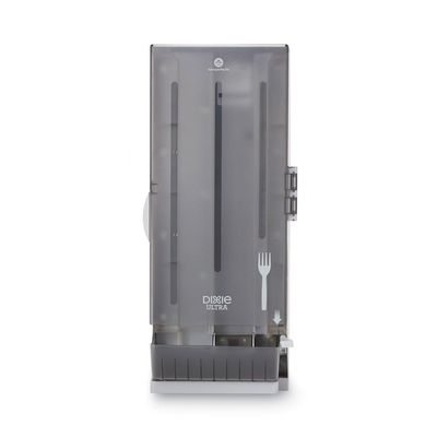 SmartStock Utensil Dispenser, Fork, 10" x 8.78" x 24.75", Smoke