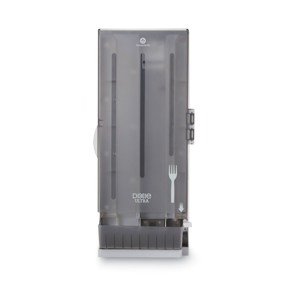 SmartStock Utensil Dispenser, Fork, 10" x 8.78" x 24.75", Smoke