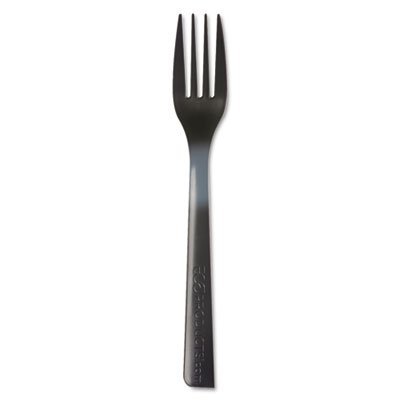 Eco-Products 100% Recycled Content Cutlery Fork Black - Eco-Products EPS112