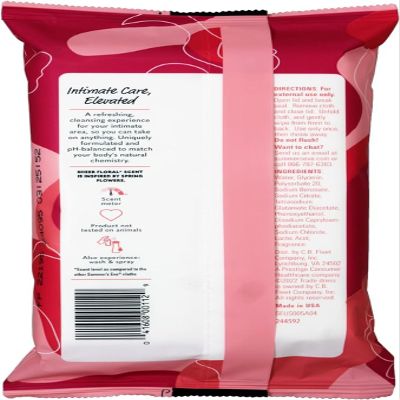 SUMMER'S EVE Sheer Floral Cleansing Cloths for Sensitive Skin-32 ct