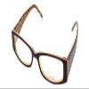 Calabria Vivid 747 Designer Reading Glasses 52mm in Black Leopard Crystal +2.00 view 1