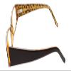 Calabria Vivid 747 Designer Reading Glasses 52mm in Black Leopard Crystal +2.00 view 2