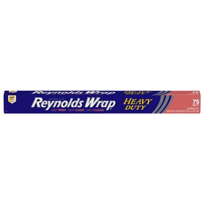 Reynolds Wrap Heavy Duty Aluminum Foil, 18 Inch Width, 75 Square Feet