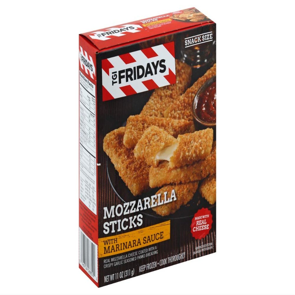 Tgi Fridays Mozzarella Sticks with Marinara Sauce Appetizer, 11 Ounce -- 8 per case.