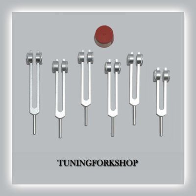 TFS Tuningforkshop 6 Solfeggio Weighted Tuning Fork for Healing with Activator,Pouch