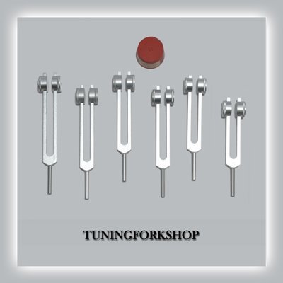 TFS Tuningforkshop 6 Solfeggio Weighted Tuning Fork for Healing with Activator,Pouch