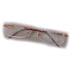 +2 Diopter Eschenbach Rimless Reading Glasses - Red Rectangle view 1