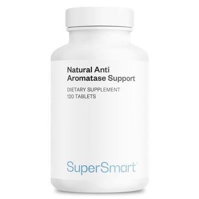 Supersmart - Natural Anti Aromatase Support (Advanced Formula) - with DIM, Genistein, Chrysin - Aromatase Inhibitor Supplement | Non-GMO & Gluten Free - 120 Tablets