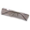 +1 Diopter Eschenbach Rimless Reading Glasses - Gun Metal Rectangle view 1