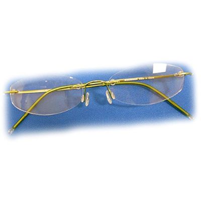 +1 Diopter Eschenbach Rimless Reading Glasses - Green Oval