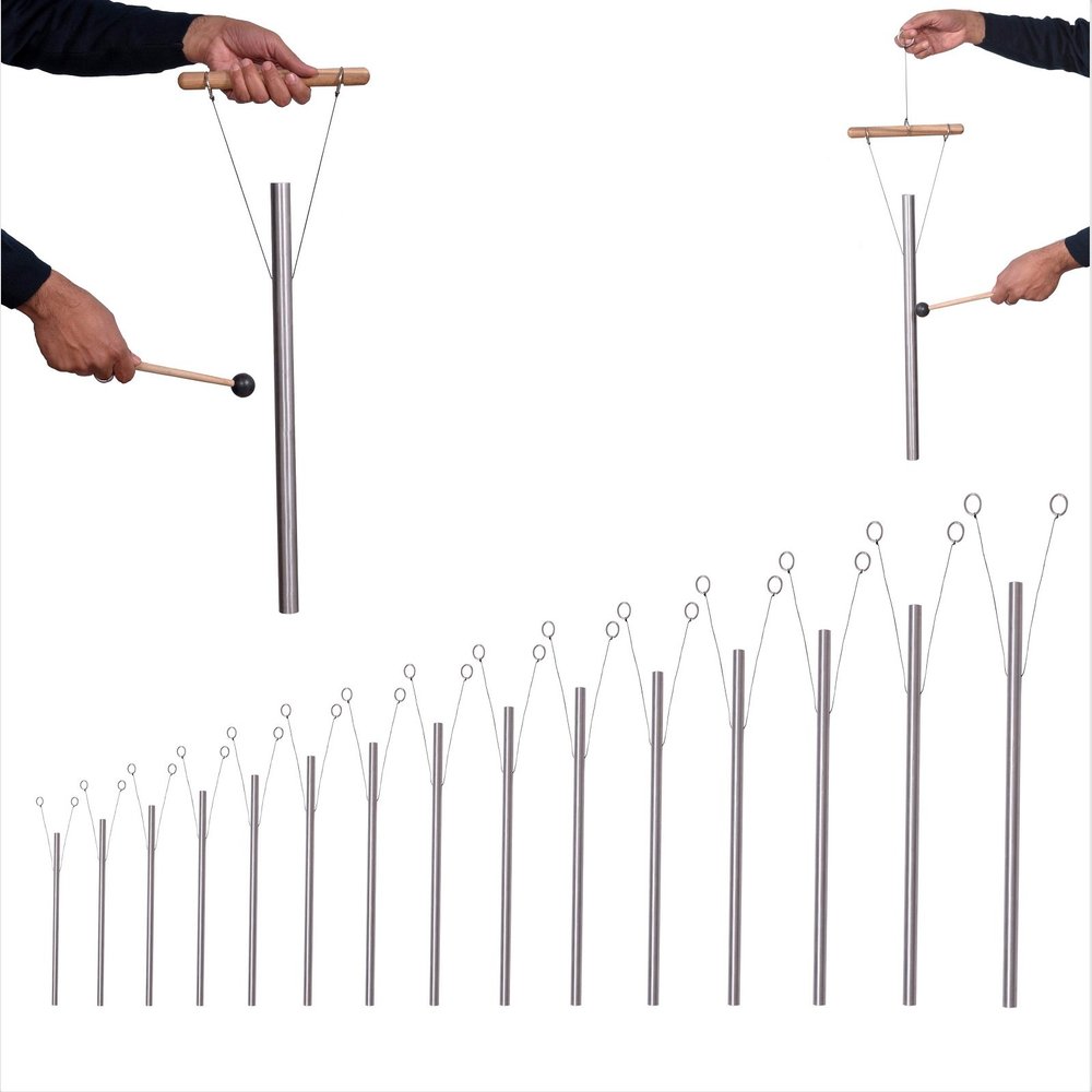 TFS Tuningforkshop 15 Human Organ Healing Tuned Pipes Louder Than Tuning Fork with Mallet, Hand Stand