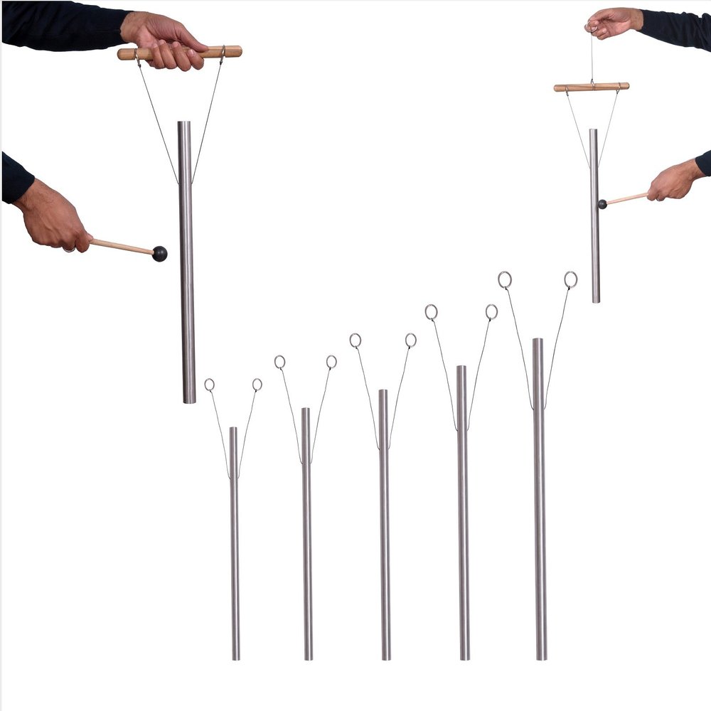 TFS Tuningforkshop 5 Sharp Healing Tuned Pipes Louder Than Tuning Fork with Mallet,Hand Stand