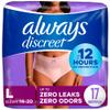 Always Discreet Adult Incontinence & Postpartum Underwear for Women, Maximum, Large, 17 Count (Packaging May Vary) view 1