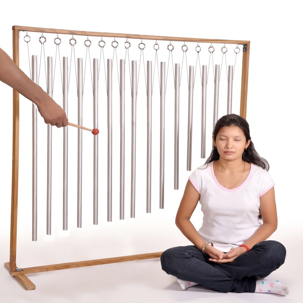 TFS Tuningforkshop 15 Human Organ Healing Tuned Pipes Louder Than Tuning Fork with Large Wood Stand,Mallet