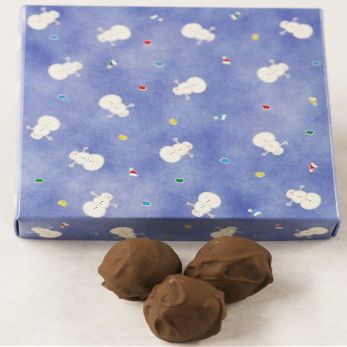 Scott's Cakes Milk Chocolate Fruit & Nut Cream Bon-Bons in a 1 Pound Snowman Box