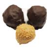 Scott's Cakes Dark Chocolate Peanut Butter Truffle Bon-Bons in a 1 Pound Poinsettia Box view 2