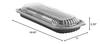 Anchor Packaging Microraves Polypropylene Full Slab Rib Food Container Black/Clear, 16.63" Length x 7" Width x 2.33" Depth | 100/Case view 2