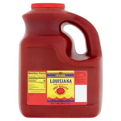 Louisiana Brand Hot Sauce, Original Hot Sauce, Made from Aged Hot Peppers & Vinegar, Adds Flavor to Any Meal 1 Gallon (Pack of 1)