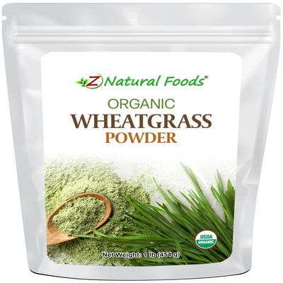 Z Natural Foods Organic Wheatgrass Powder, Green Superfood Powder for Smoothies, Juices, Shakes, and Recipes, Nutrient-Rich Powder, 100% Pure, Raw, Non-GMO, Vegan, Gluten-Free, 87 Servings, 1 lb