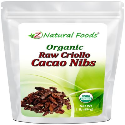 Premium Raw Organic Cacao Nibs - Superior In Flavor & Aroma - Unsweetened Criollo Cacao - Perfect for Baking, Brewing, Tea, Smoothies, & Snacks - 100% Pure, Vegan, Non GMO, Gluten Free, Kosher - 1 lb