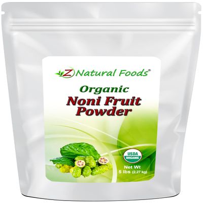Z Natural Foods Noni Fruit Powder - Organic Raw Non-GMO Gluten-Free Superfood - Supports Healthy Digestion & Energy - Packed with Essential Nutrients & Antioxidants - Mix with Drinks & Recipes, 5 lb