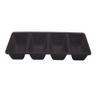 Club Pack of 12 Clear 4-Compartment Plastic Tray 16" view 1