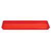Club Pack of 12 Translucent Red Rectangular Plastic Party Trays 15.5" view 1