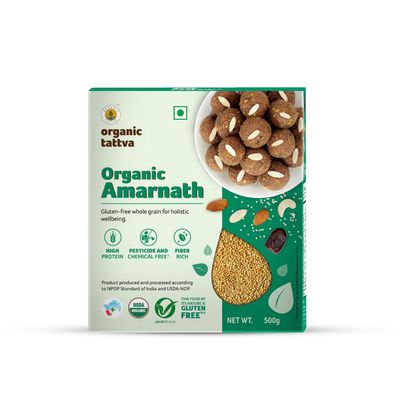 Organic Tattva Amaranth Grain Rajgira Seeds 500g USDA Organic Certified