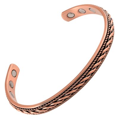 MAGNETJEWELRYSTORE Copper Magnetic Bracelet, For Men and Women, High Power Magnets, Adjustable Bangle Waves