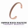 MAGNETJEWELRYSTORE Copper Magnetic Bracelet, For Men and Women, High Power Magnets, Adjustable Bangle Waves view 3