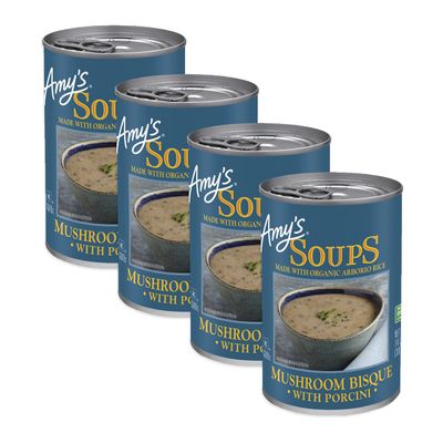 Amy's Organic Soups 14 Oz (Pack of 4) (Mushroom Bisque with Porcini)