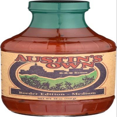 Austins Own, BBQ Sauce-Border Edition-Medium, 18 Ounce