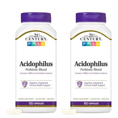 21st Century Acidophilus Probiotic Blend 150 Capsules (2 pack)