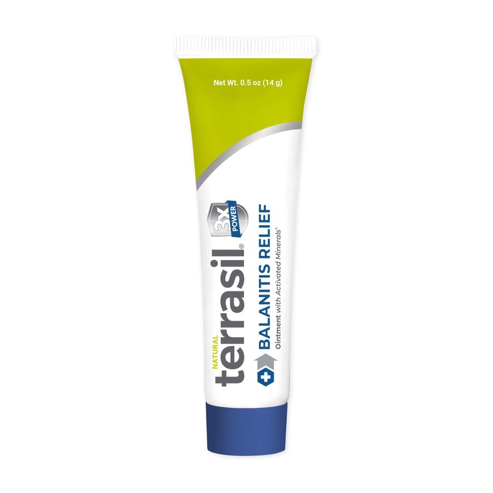 terrasil Balanitis Relief - Balanitis Treatment for Men, Natural Soothing Foreskin Ointment for Relief from Symptoms of Irritation, Itch, and Inflammation. Dermatologist Tested (.5oz)