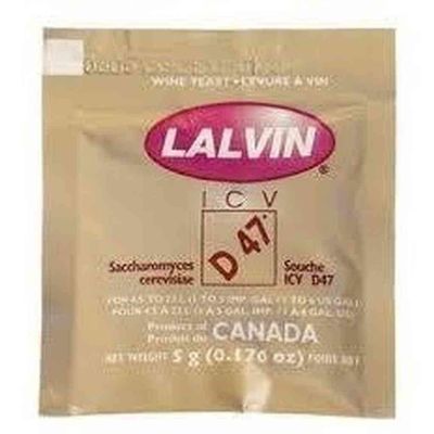 Lalvin D47 Yeast White and Blush Wines 5g Sachet Homebrew Wine Making 4.5L-23L