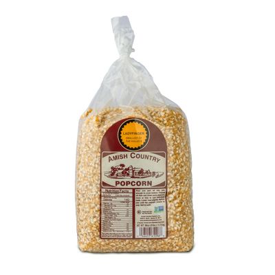 Amish Country Popcorn Ladyfinger Popcorn Kernels, 6LB Bag  Non-GMO, Gluten Free, Hulless, Old Fashioned Popcorn