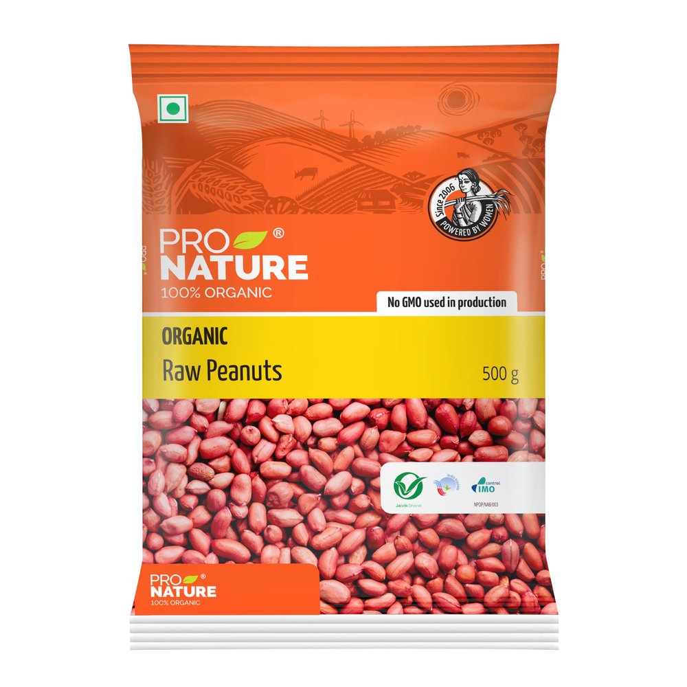 Pro Nature Organic Raw Peanuts-500g